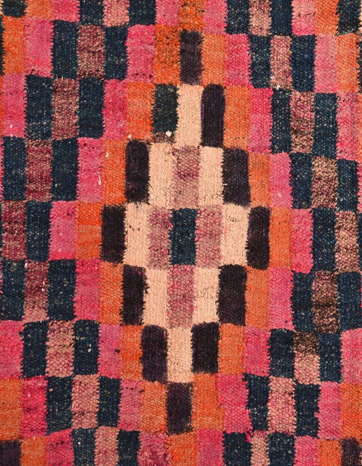 Detail image of 4' 2 x 9' 3  Hand Woven Kilim Fars Wool Runner Rug