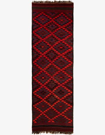 4' 6 x 14' 10 Hand Woven Kilim Fars Wool Runner Rug