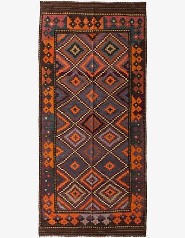 5' 10 x 13' 2 Hand Woven Kilim Fars Wool Runner Rug