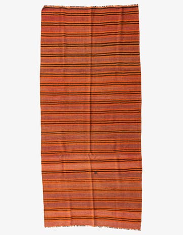 4' 7 x 10' Hand Woven Kilim Fars Wool Runner Rug