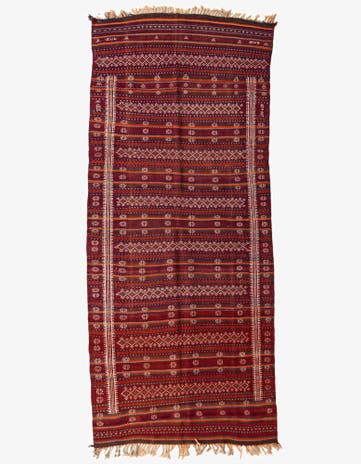 4' 10 x 11' Hand Woven Kilim Fars Wool Runner Rug