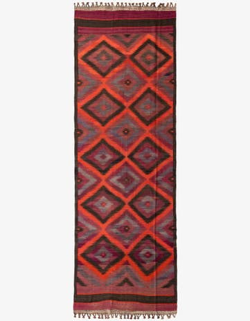 4' 9 x 15' Hand Woven Kilim Fars Wool Runner Rug
