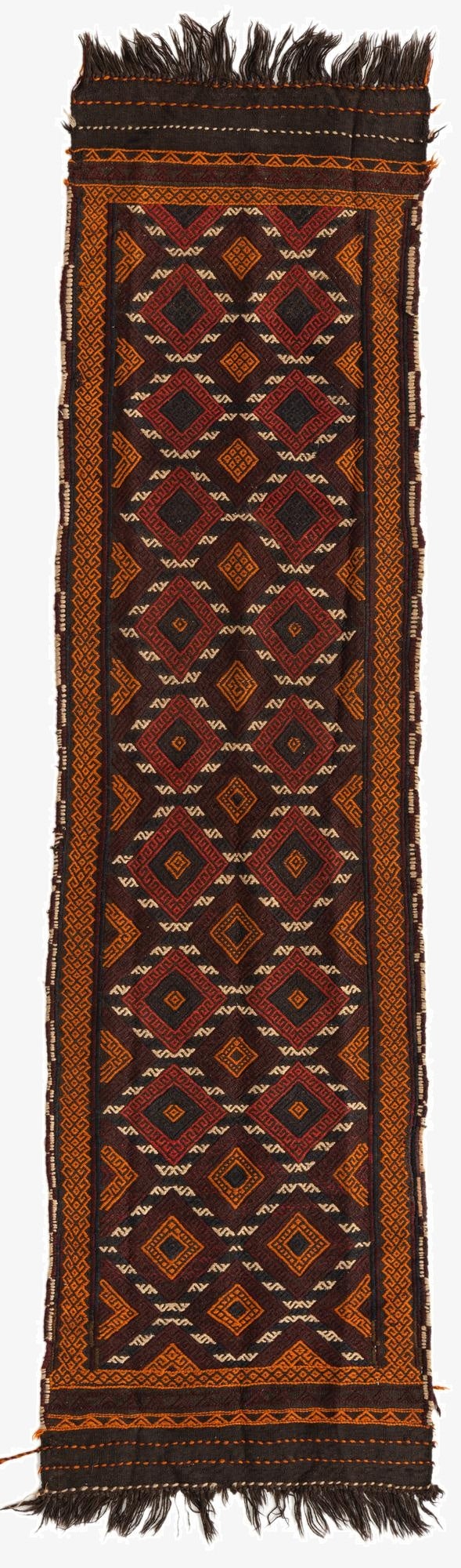 2' 1 x 8' 1  Hand Knotted Kilim Fars Persian Wool Runner Rug