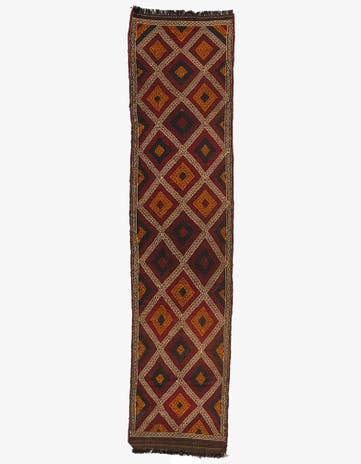 2' 5 x 10' Hand Knotted Kilim Fars Persian Wool Runner Rug