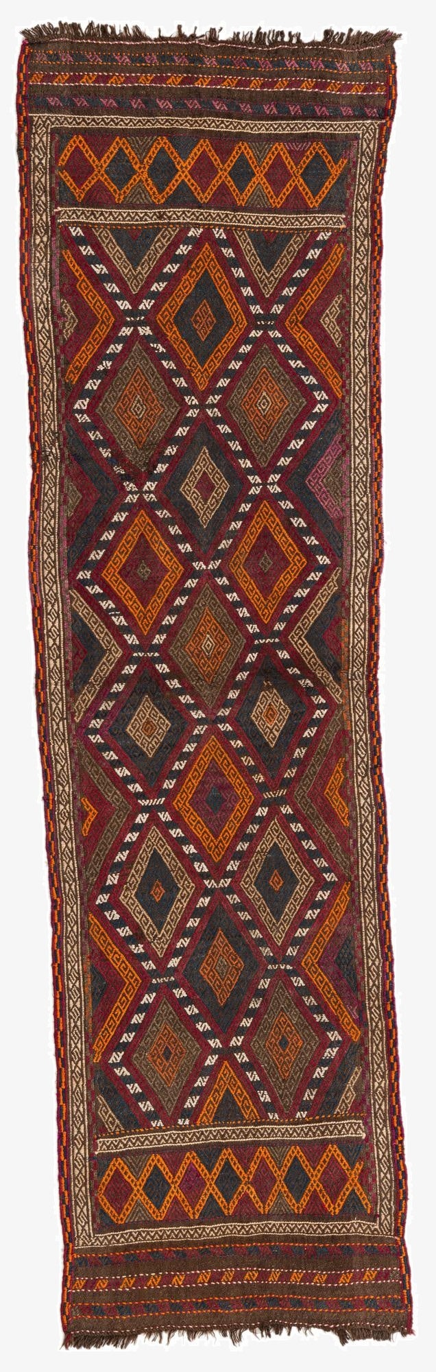 2' 3 x 8' 4  Hand Knotted Kilim Fars Persian Wool Runner Rug