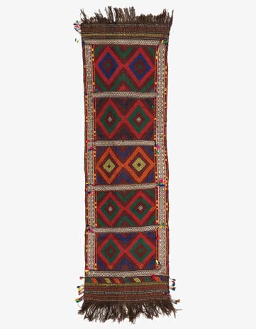 2' 3 x 7' 5 Hand Knotted Kilim Fars Persian Wool Runner Rug