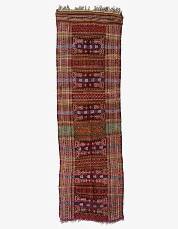 3' 8 x 12' Hand Woven Kilim Fars Wool Runner Rug