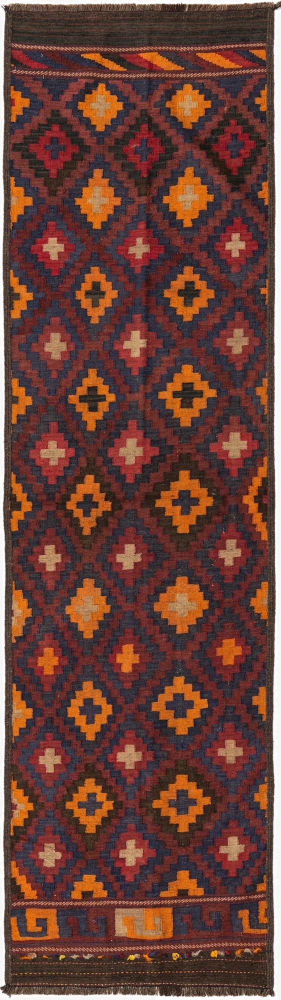2' 7 x 9' 8  Hand Woven Kilim Fars Wool Runner Rug