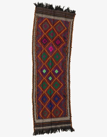 2' 3 x 7' Hand Knotted Kilim Fars Persian Wool Runner Rug