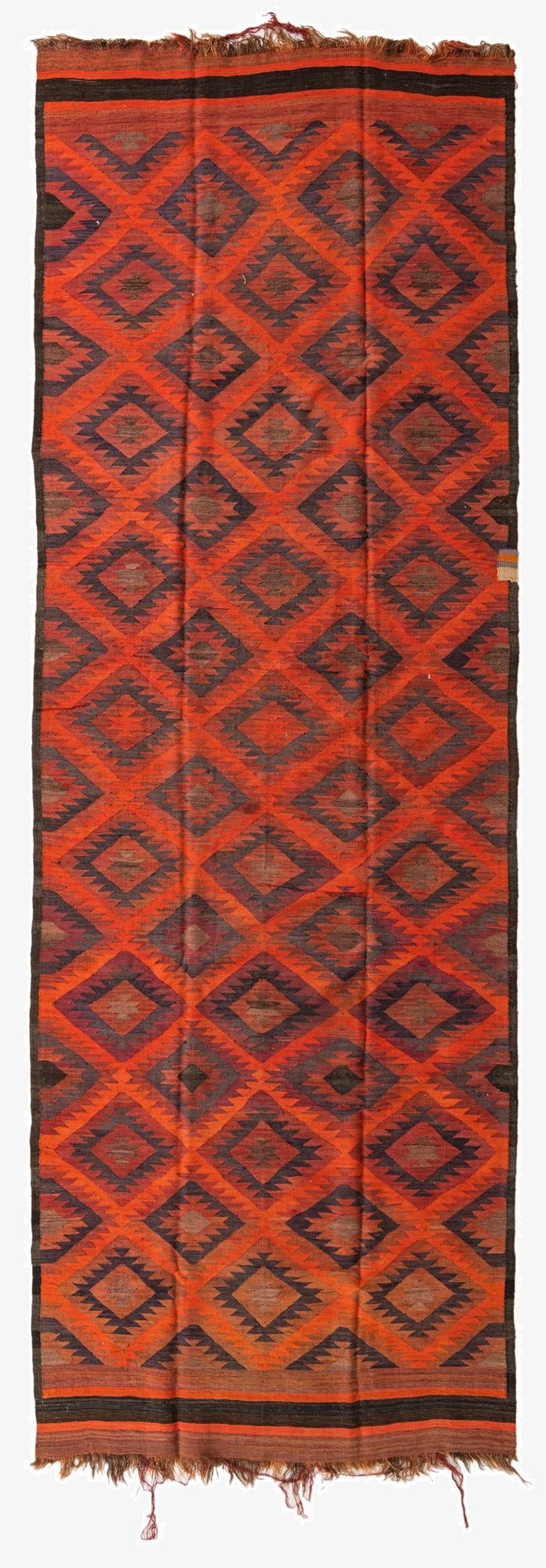 4' 9 x 14' 3  Hand Woven Kilim Fars Wool Runner Rug