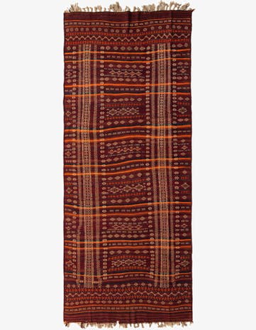 4' 6 x 10' 9 Hand Woven Kilim Fars Wool Runner Rug