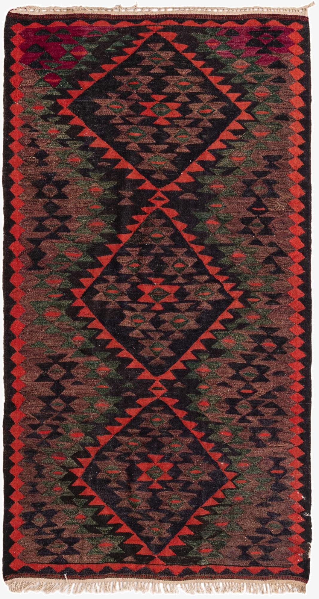 4' 5 x 8' 4  Hand Woven Kilim Fars Wool Runner Rug