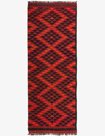 4' 6 x 11' 7 Hand Woven Kilim Fars Wool Runner Rug