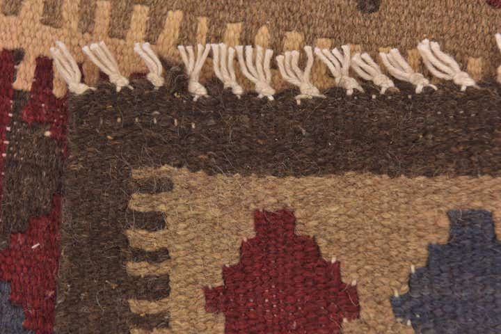 2' x 6' 6 Hand Woven Kilim Maymana Wool Runner Rug