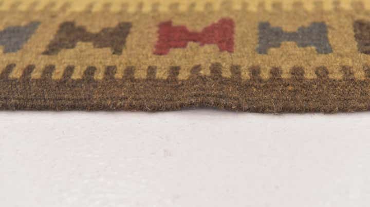 2' x 6' 4 Hand Woven Kilim Maymana Wool Runner Rug