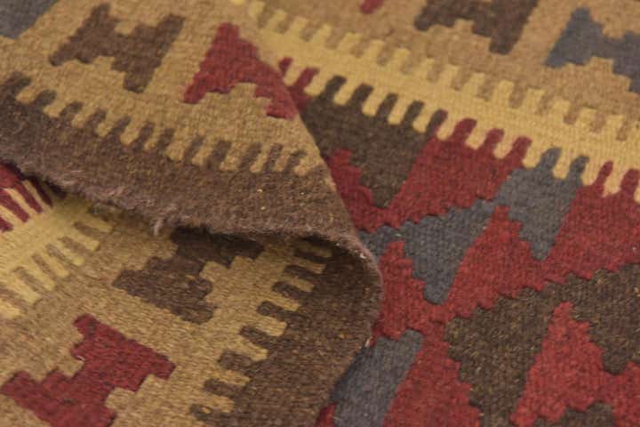 2' x 6' 4 Hand Woven Kilim Maymana Wool Runner Rug