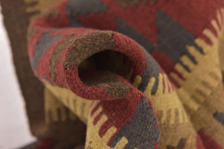 2' x 6' 4 Hand Woven Kilim Maymana Wool Runner Rug