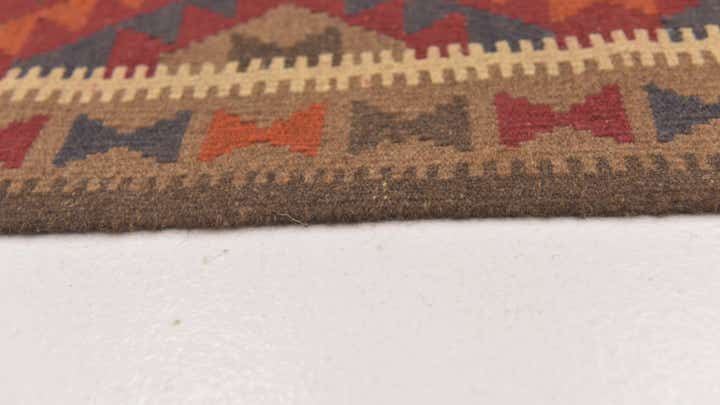 3' x 10' Hand Woven Kilim Maymana Wool Runner Rug