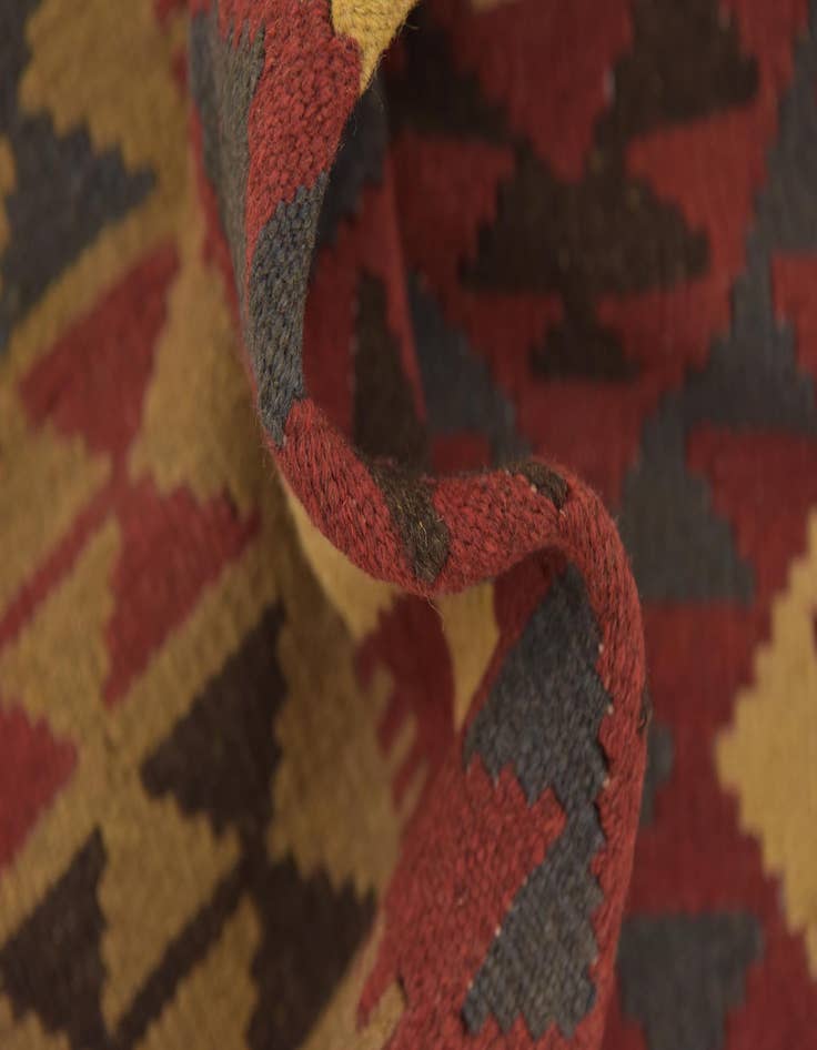 Detail image of 3' 5 x 6' 5  Hand Woven Kilim Maymana Wool Runner Rug