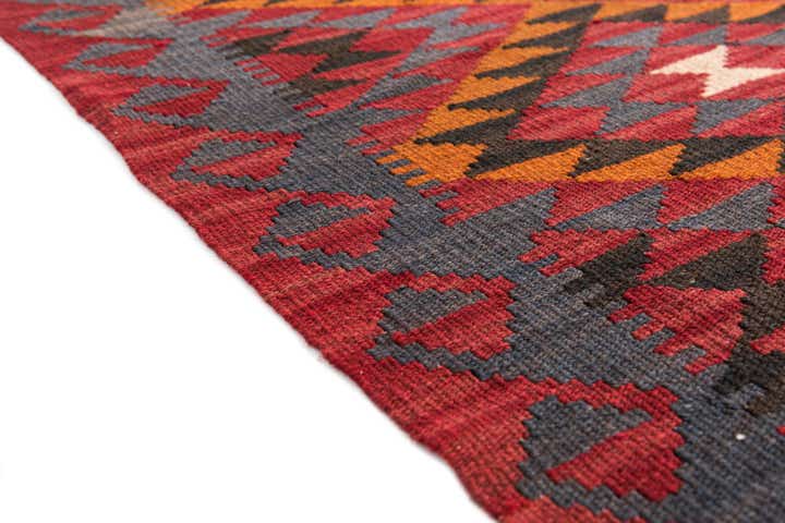 2' 9 x 15' 1 Hand Woven Kilim Maymana Wool Runner Rug