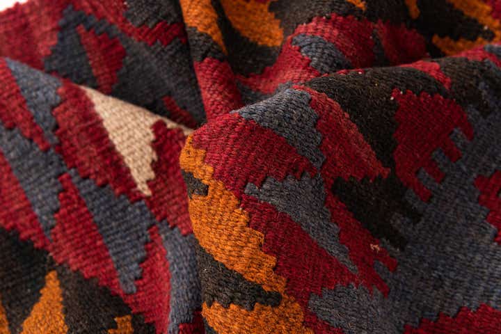 2' 9 x 15' 1 Hand Woven Kilim Maymana Wool Runner Rug