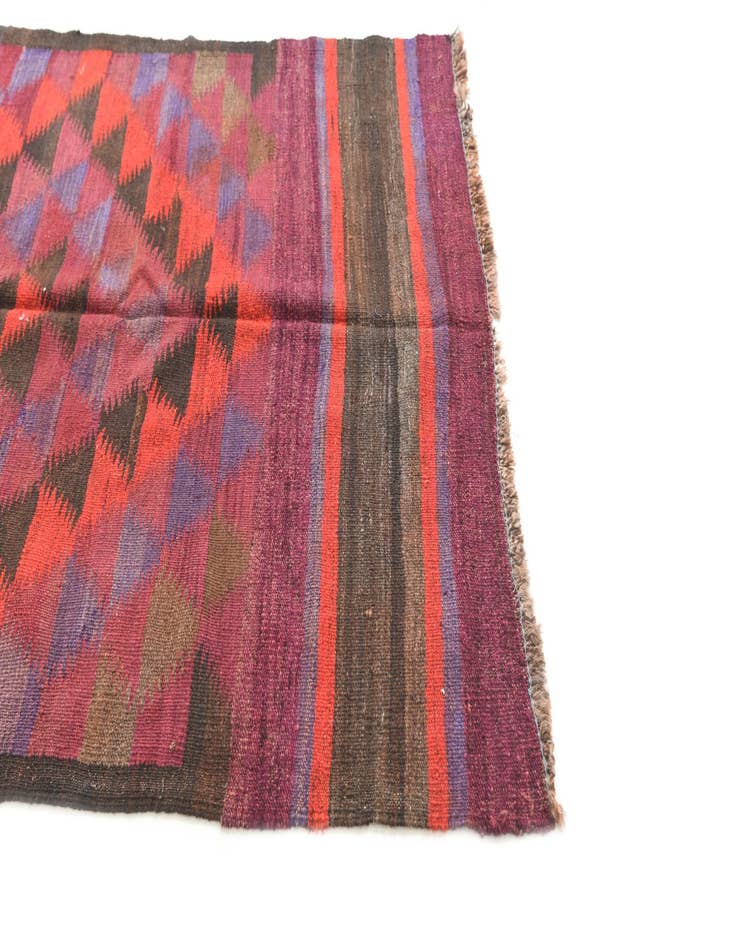 Detail image of 3' 9 x 10' 1  Hand Woven Kilim Modern Wool Runner Rug