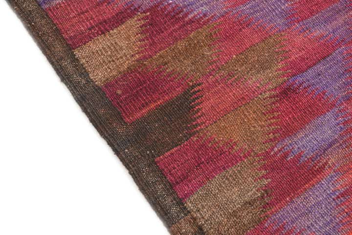 3' 9 x 10' 1 Hand Woven Kilim Modern Wool Runner Rug