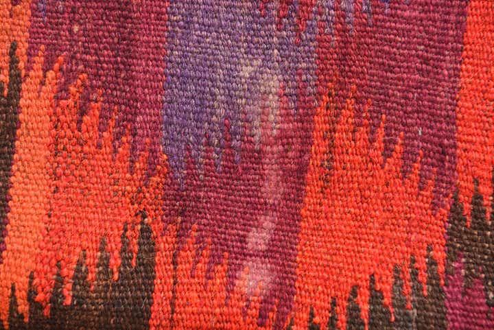 3' 9 x 10' 1 Hand Woven Kilim Modern Wool Runner Rug