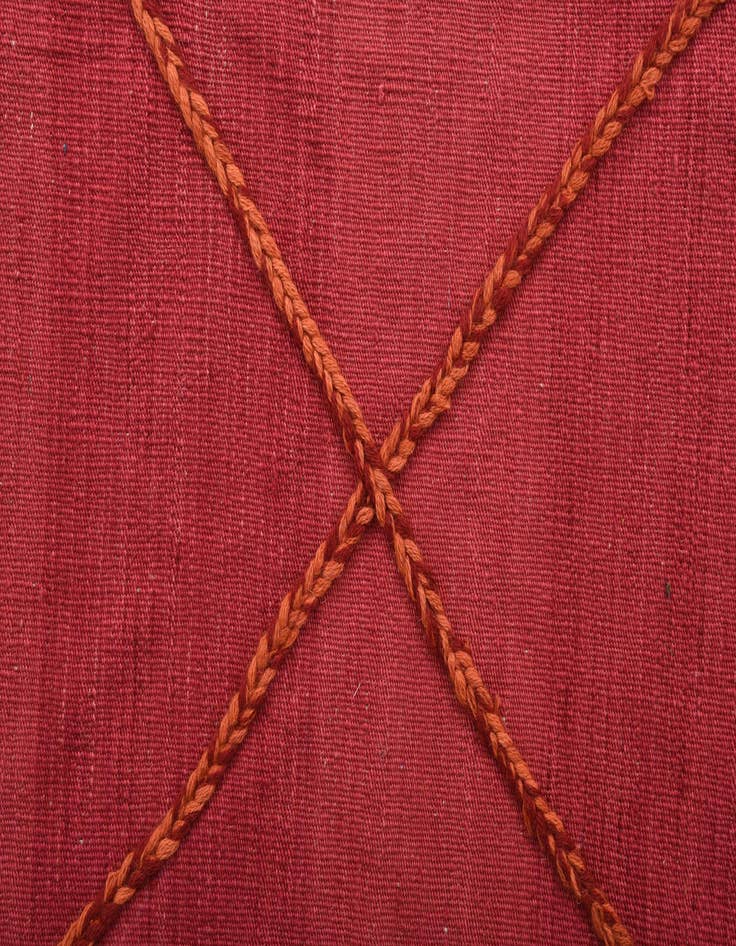 Detail image of 2' 4 x 9' 8  Hand Woven Kilim Modern Wool Runner Rug