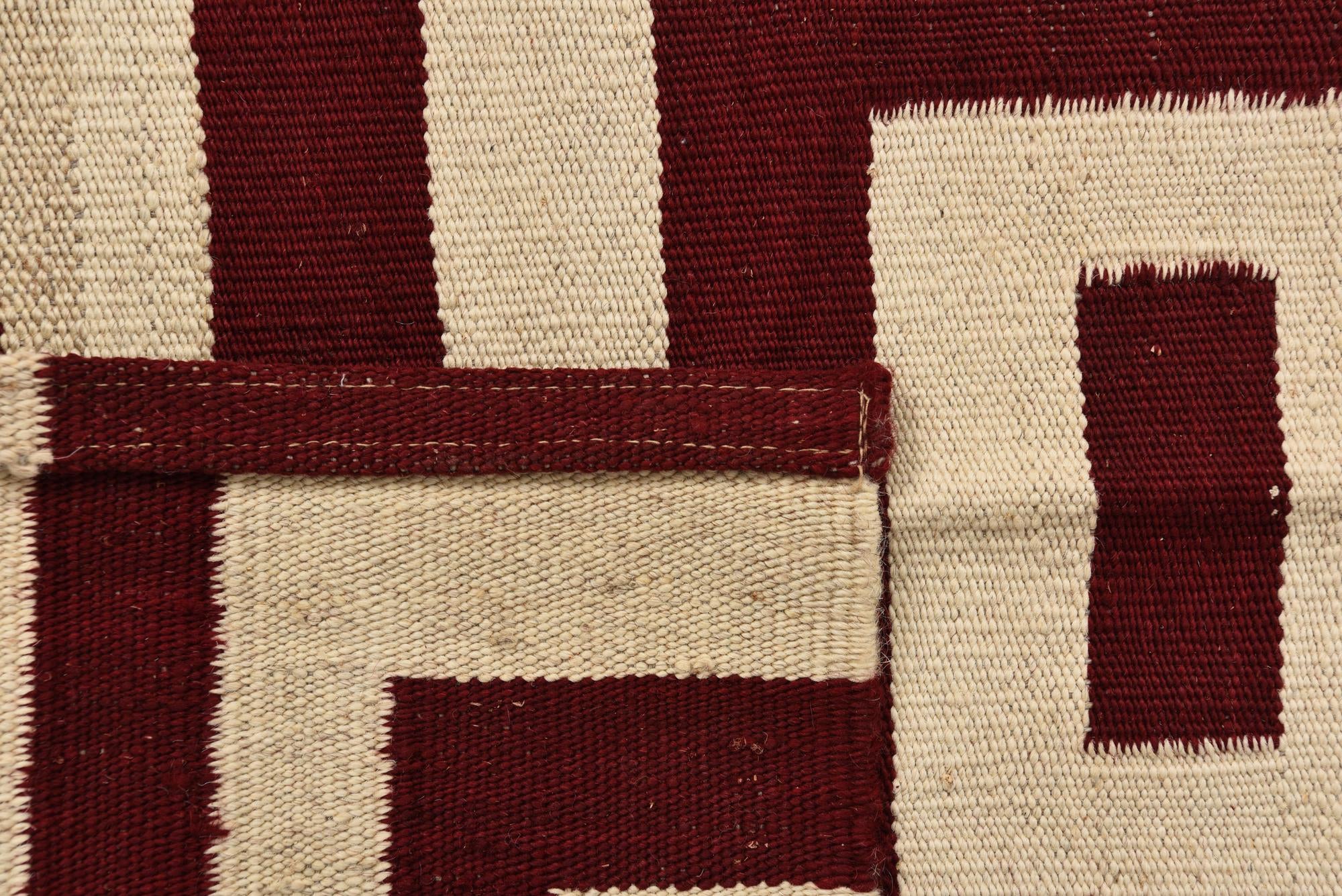 2' 7 x 9' 9 Hand Woven Kilim Modern Wool Runner Rug