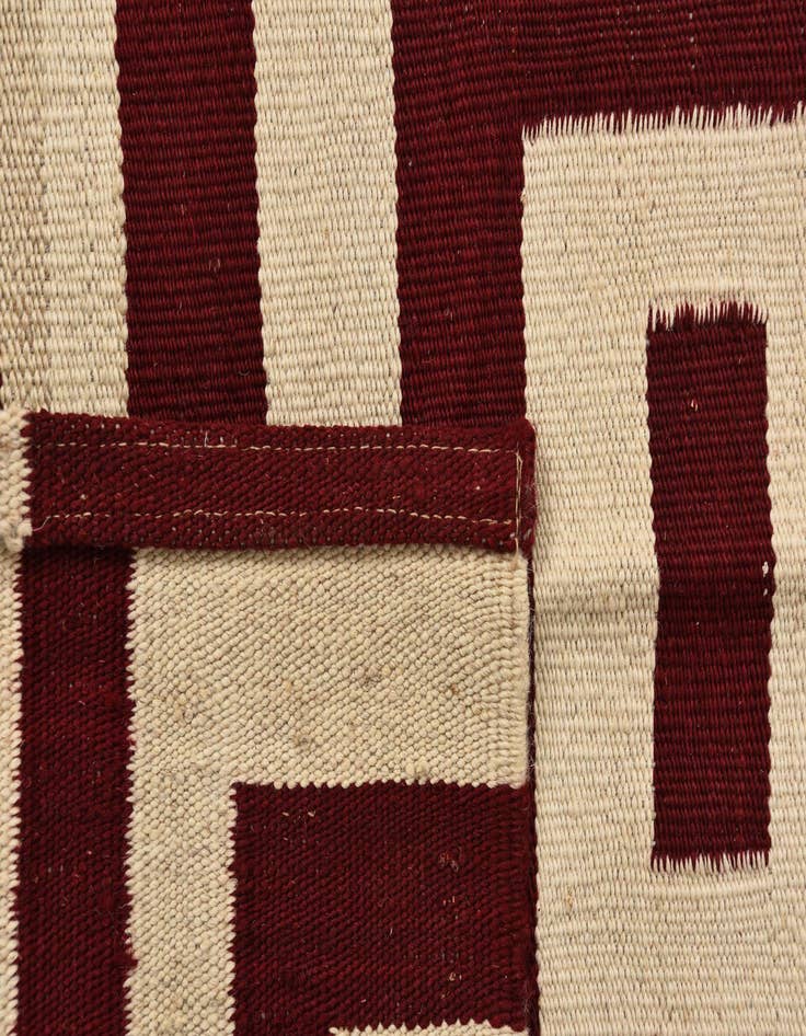 Detail image of 2' 7 x 9' 9  Hand Woven Kilim Modern Wool Runner Rug