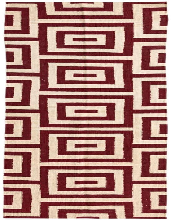 Detail image of 2' 7 x 9' 9 Hand Woven Kilim Modern Wool Runner Rug