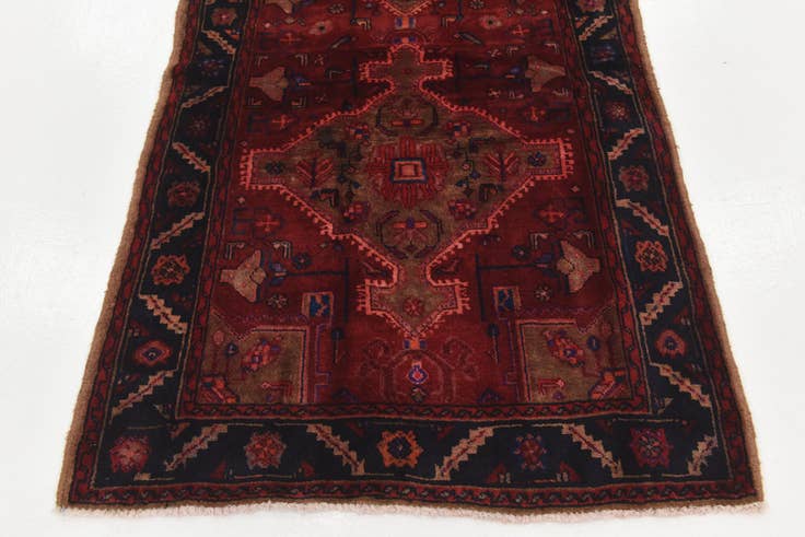 Detail image of 3' 10 x 10' 4 Hand Knotted Koliaei Persian Wool Runner Rug