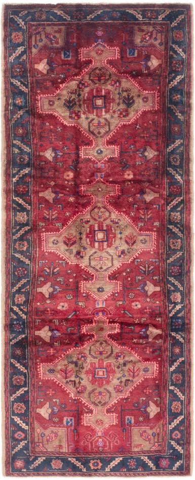 Detail image of 3' 10 x 10' 4 Hand Knotted Koliaei Persian Wool Runner Rug