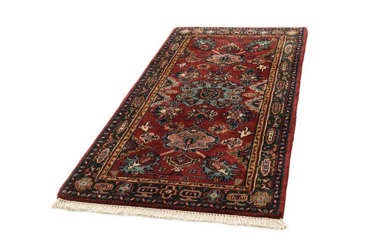 3' 3 x 6' 5 Hand Knotted Mashad Wool Runner Rug