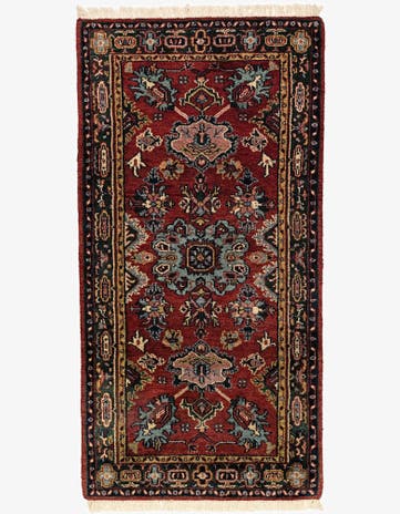 3' 3 x 6' 5 Hand Knotted Mashad Wool Runner Rug