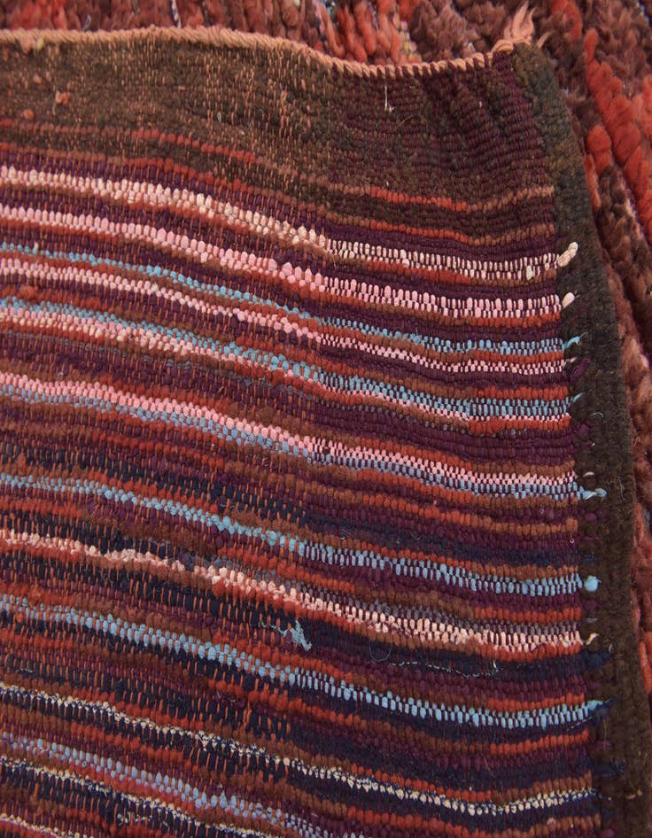 Detail image of 5' 7 x 10' 6  Hand Knotted Moroccan Wool Runner Rug