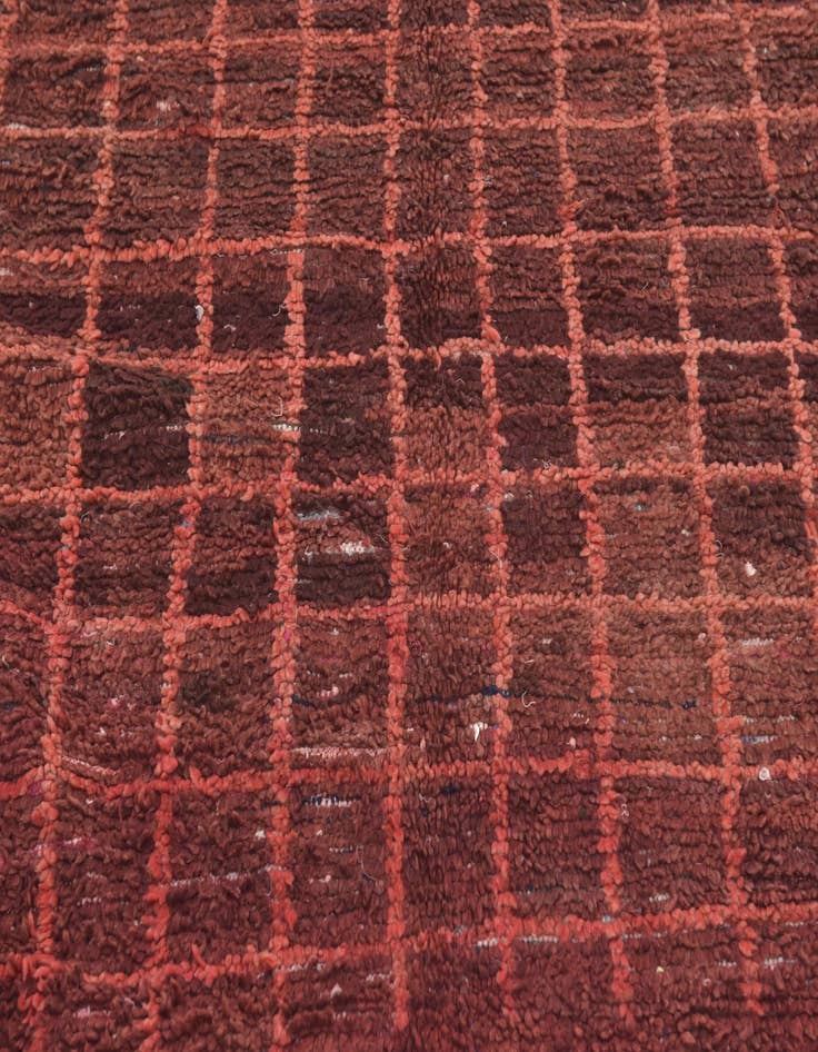 Detail image of 5' 7 x 10' 6 Hand Knotted Moroccan Wool Runner Rug