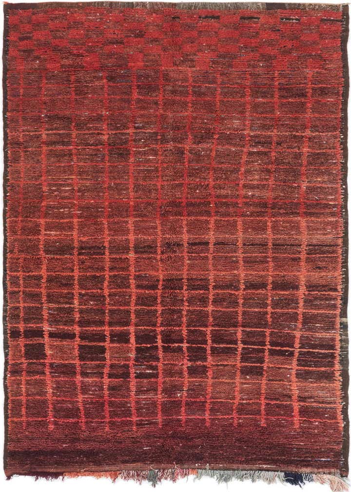 5' 7 x 10' 6 Hand Knotted Moroccan Wool Runner Rug