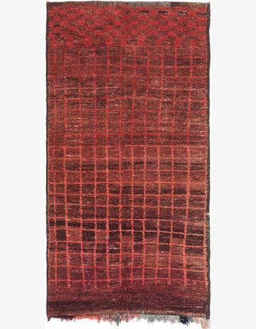 5' 7 x 10' 6 Hand Knotted Moroccan Wool Runner Rug