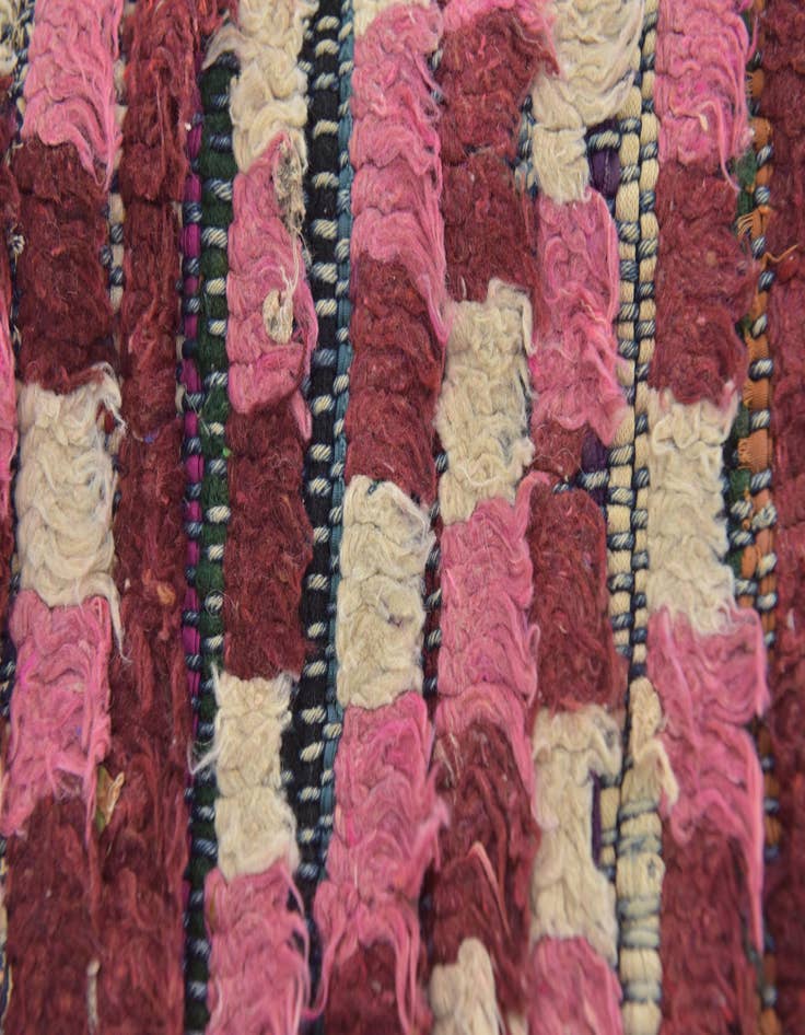 Detail image of 3' 4 x 7' 8  Hand Knotted Moroccan Wool Runner Rug
