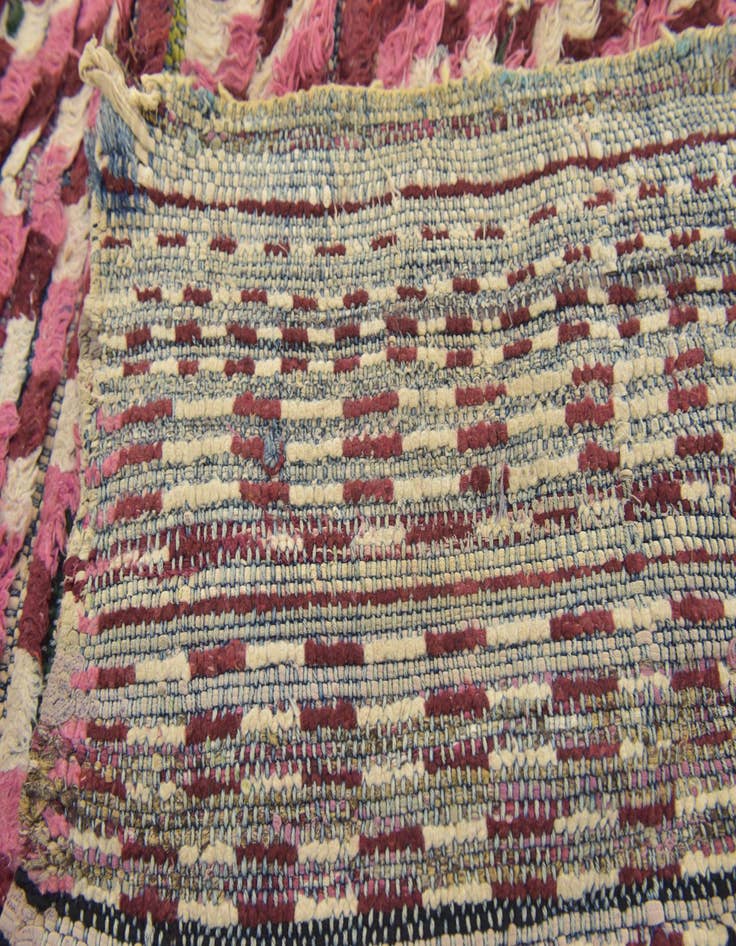 Detail image of 3' 4 x 7' 8  Hand Knotted Moroccan Wool Runner Rug