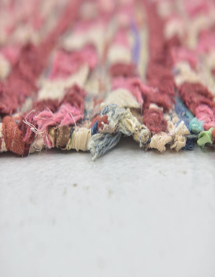 Detail image of 3' 4 x 7' 8  Hand Knotted Moroccan Wool Runner Rug