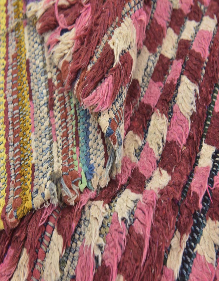 Detail image of 3' 4 x 7' 8  Hand Knotted Moroccan Wool Runner Rug