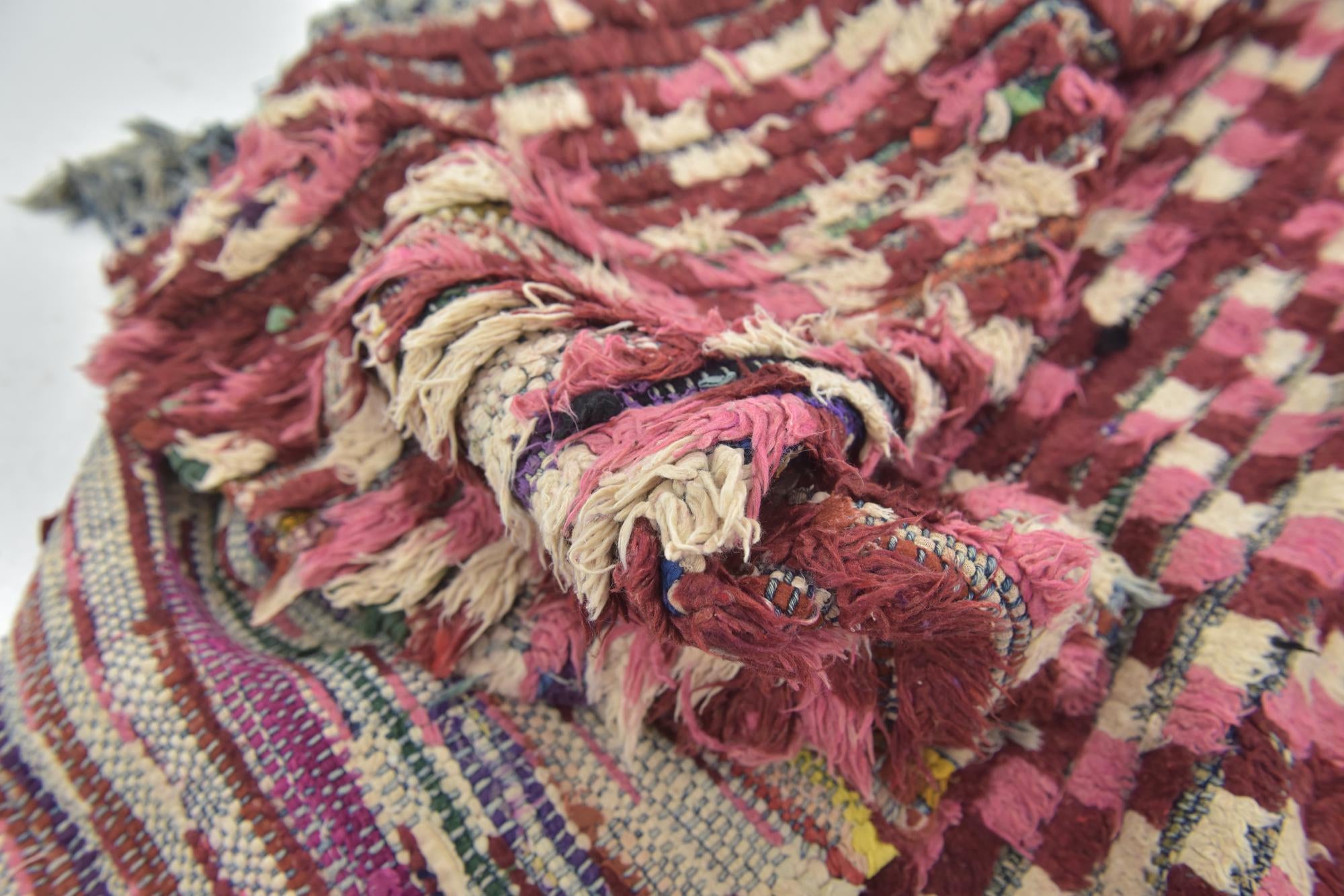 3' 4 x 7' 8 Hand Knotted Moroccan Wool Runner Rug