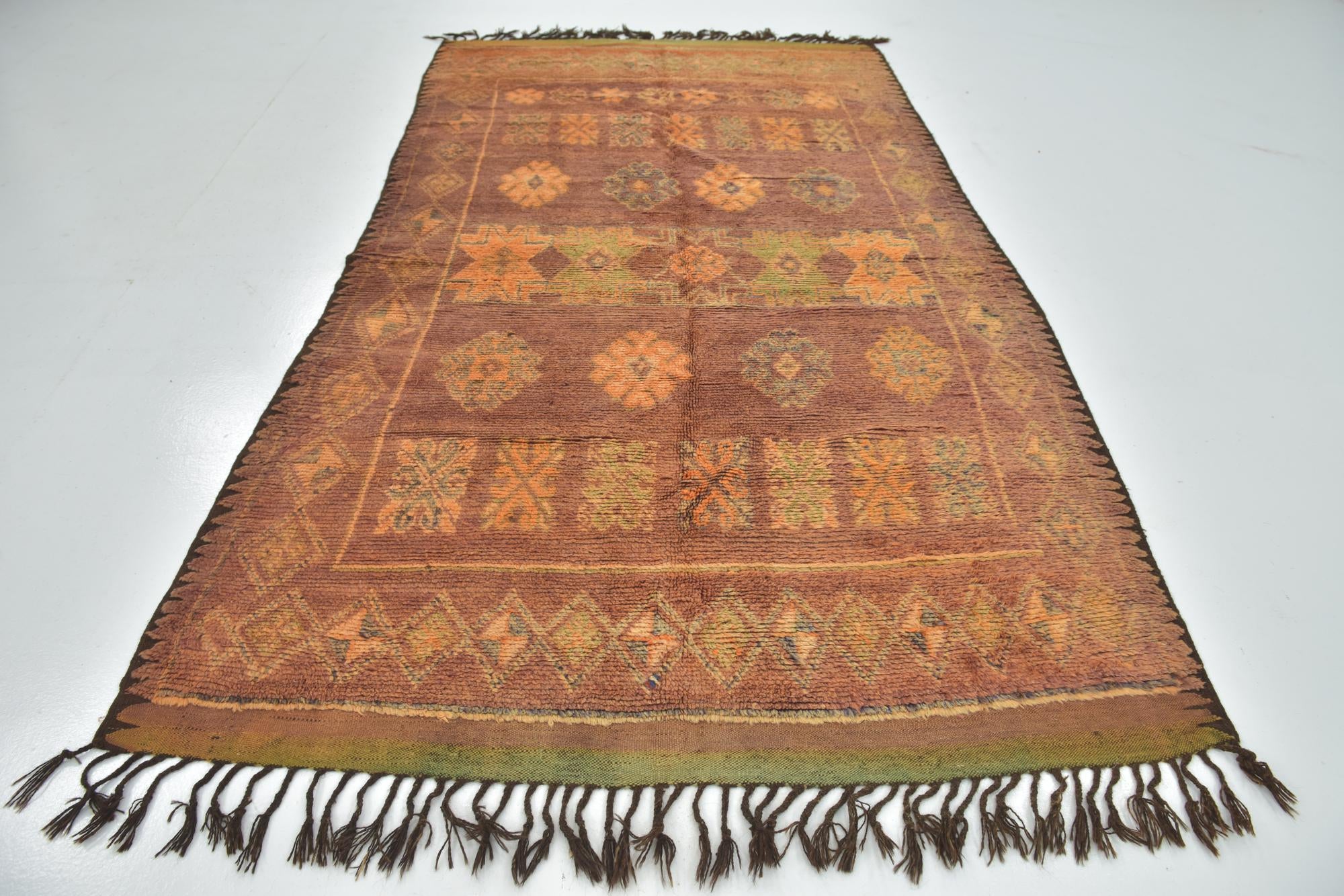 5' 10 x 10' 10 Hand Knotted Moroccan Wool Runner Rug