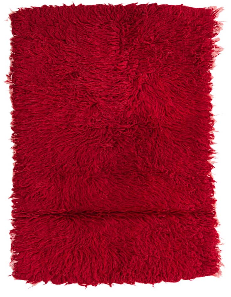 Detail image of 2' 5 x 4' 9 Hand Knotted Moroccan Wool Runner Rug