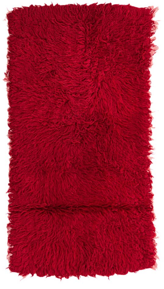 Detail image of 2' 5 x 4' 9 Hand Knotted Moroccan Wool Runner Rug
