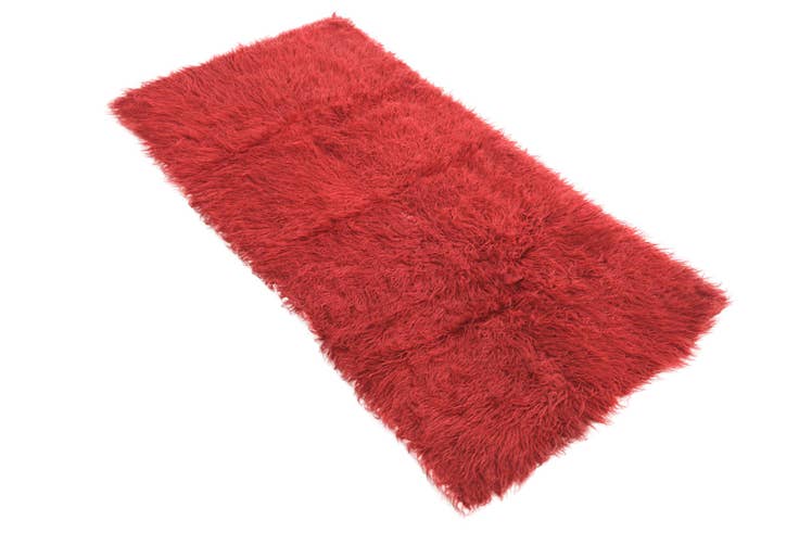 Detail image of 2' 3 x 4' 5 Hand Knotted Moroccan Wool Runner Rug