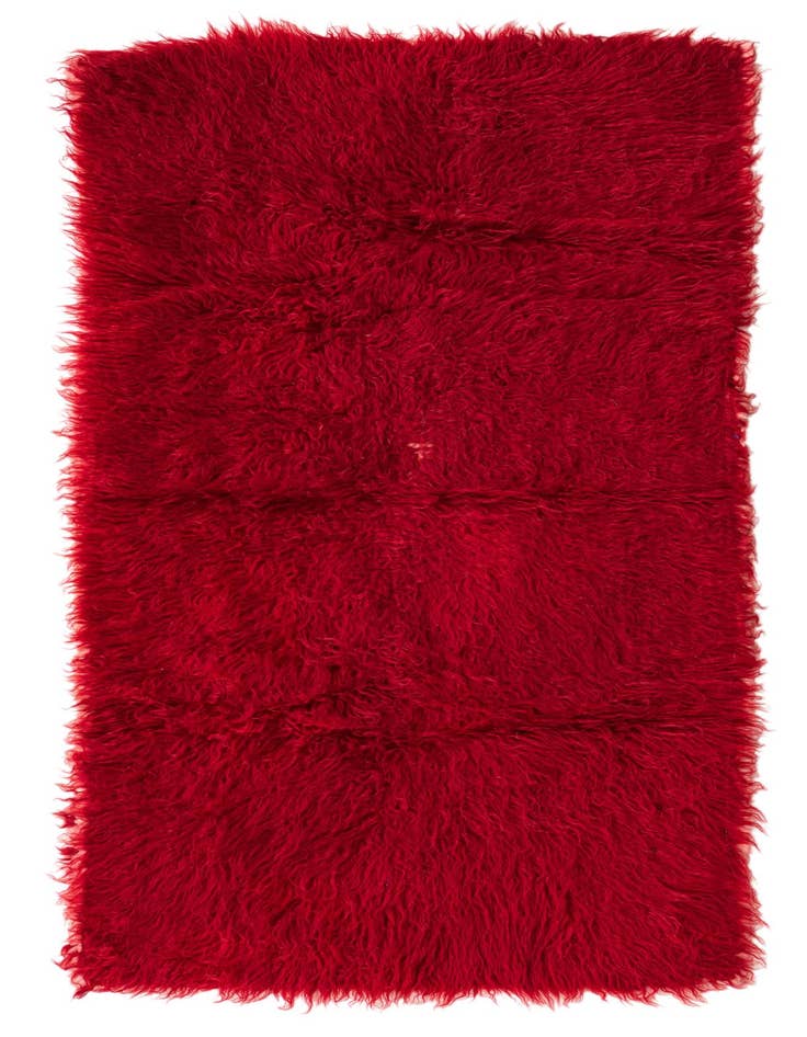 Detail image of 2' 3 x 4' 5 Hand Knotted Moroccan Wool Runner Rug